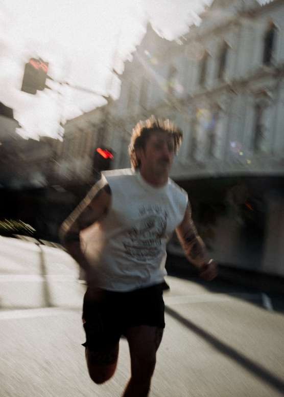 I Love Ugly Active x Rebel Yuth campaign, runner in Sportswear tank