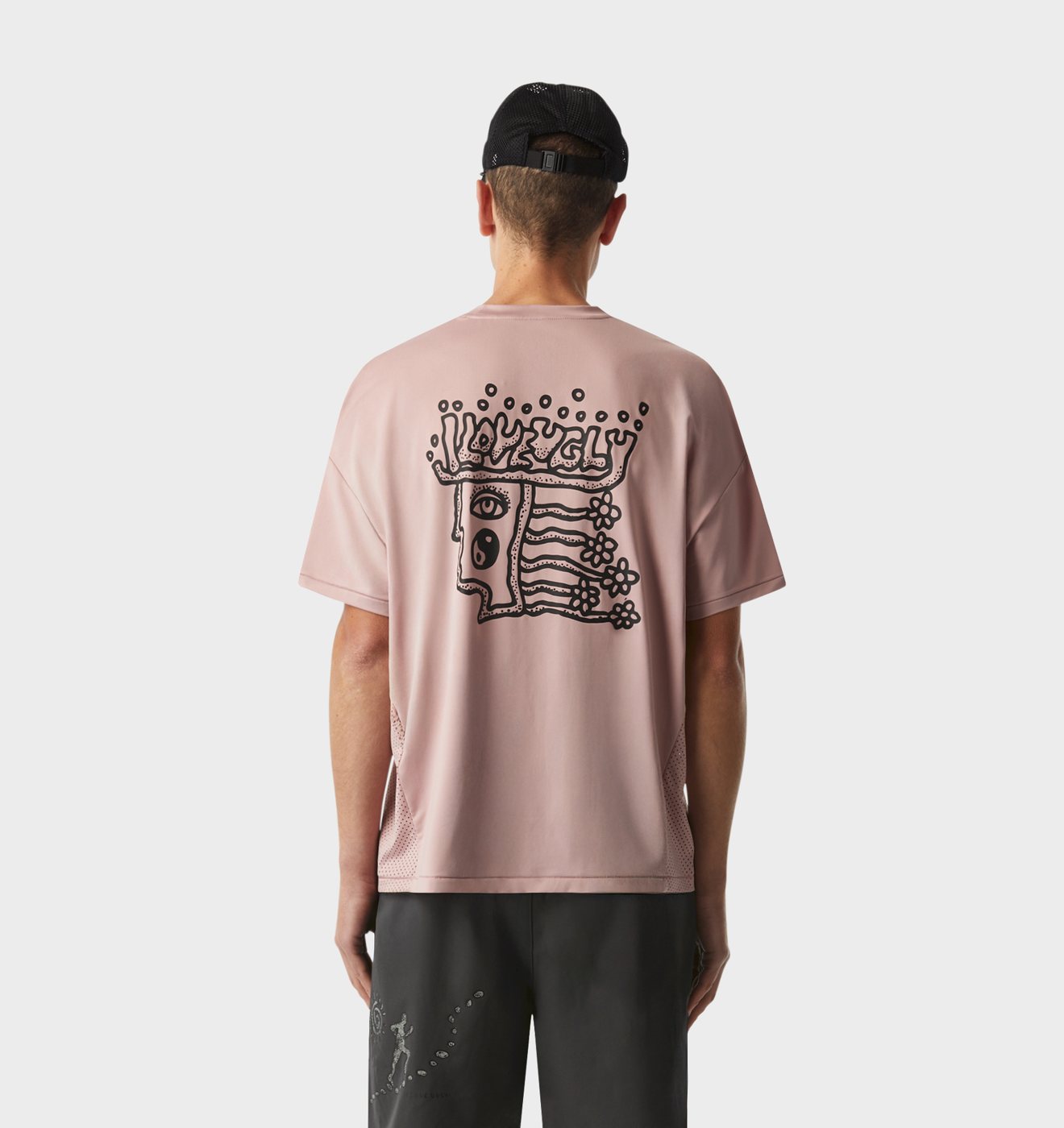 I Love Ugly Active x Rebel Yuth performance tee, back print