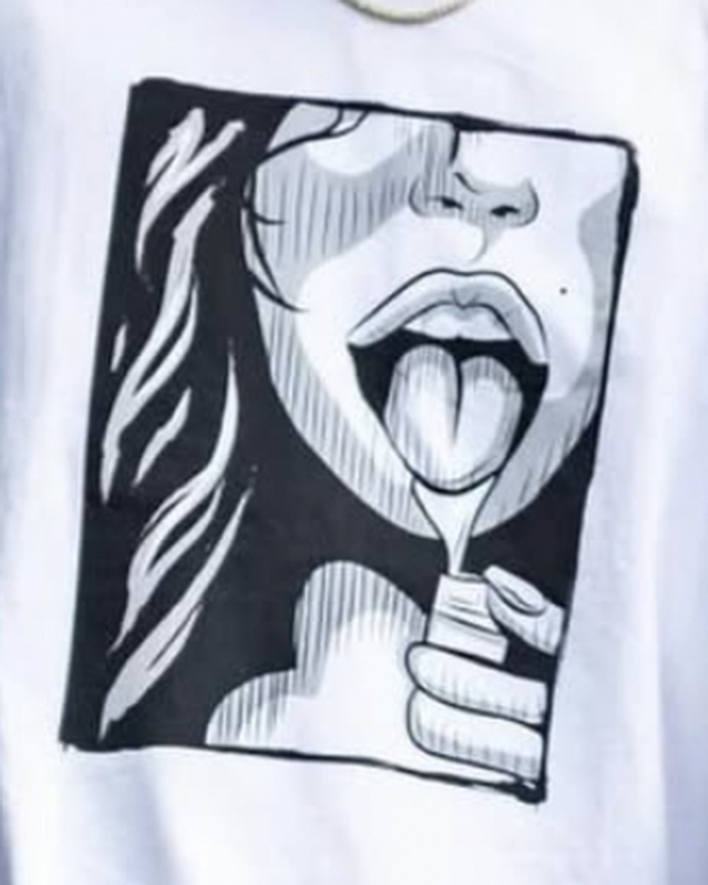 Close up of the pop art portrait print